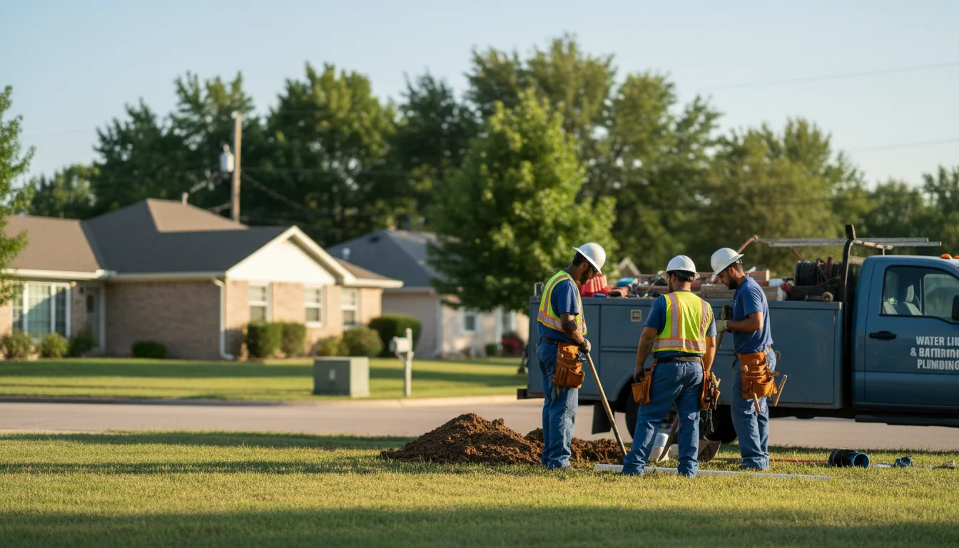 Residential water line and bathroom plumbing service in Arma, KS